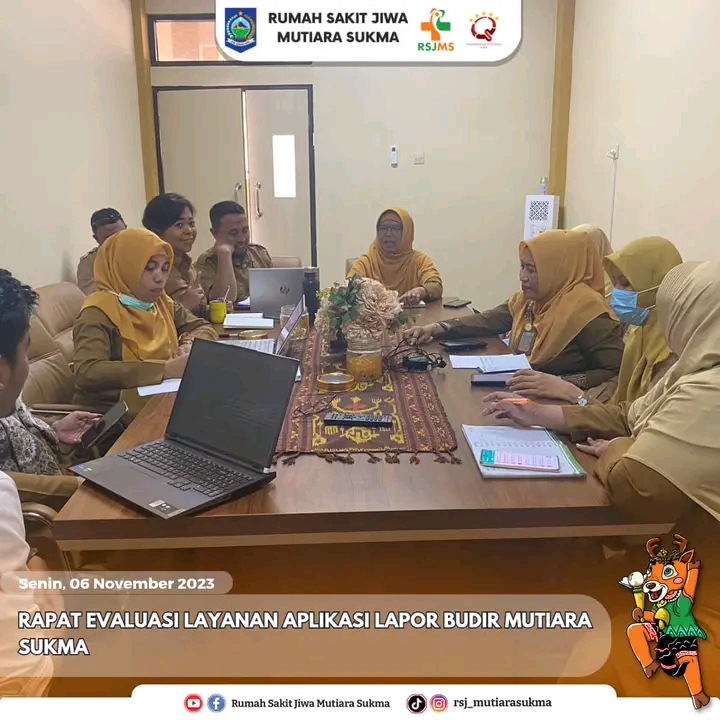 RAPAT EVALUASI LAYANAN APLIKASI LAPOR BUDIR MUTIARA SUKMA